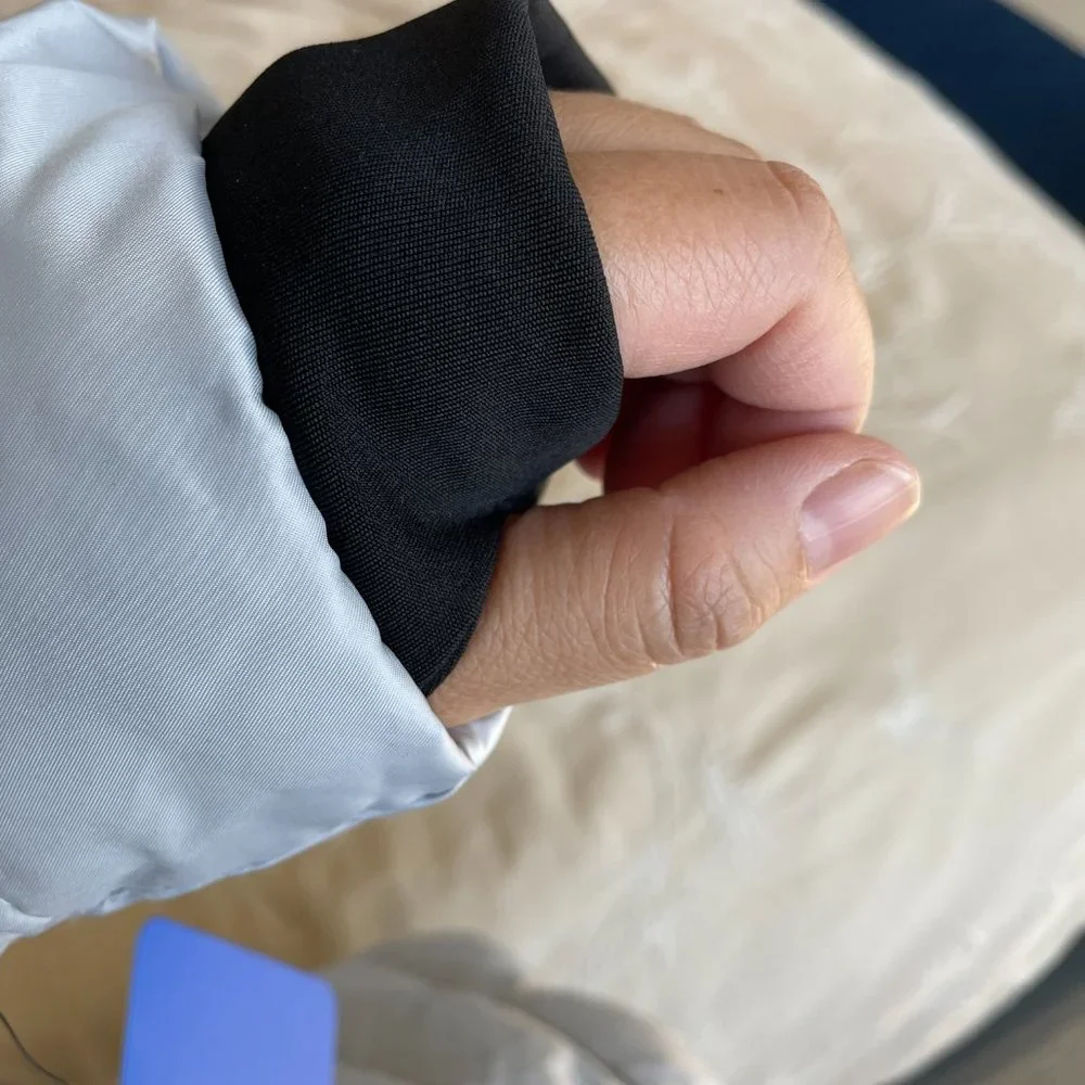 NAUTICA || Women's Gray Silver Removable Hooded Fur Trim Puffer Jacket - Size L - Picture 9 of 10